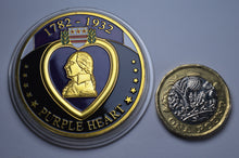 Load image into Gallery viewer, Purple Heart Commemorative - 24ct Gold, Enamel.