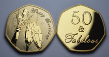 Load image into Gallery viewer, 50th Birthday &#39;Fifty &amp; Fabulous&#39; - 24ct Gold