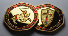 Load image into Gallery viewer, Knights Templar - 24ct Gold with Red Enamel