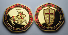 Load image into Gallery viewer, Knights Templar - 24ct Gold with Red Enamel