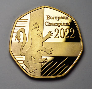 Women's European Football Championship 2022 Winners - 24ct Gold