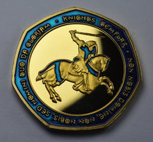Load image into Gallery viewer, Knights Templar - 24ct Gold with Blue Enamel
