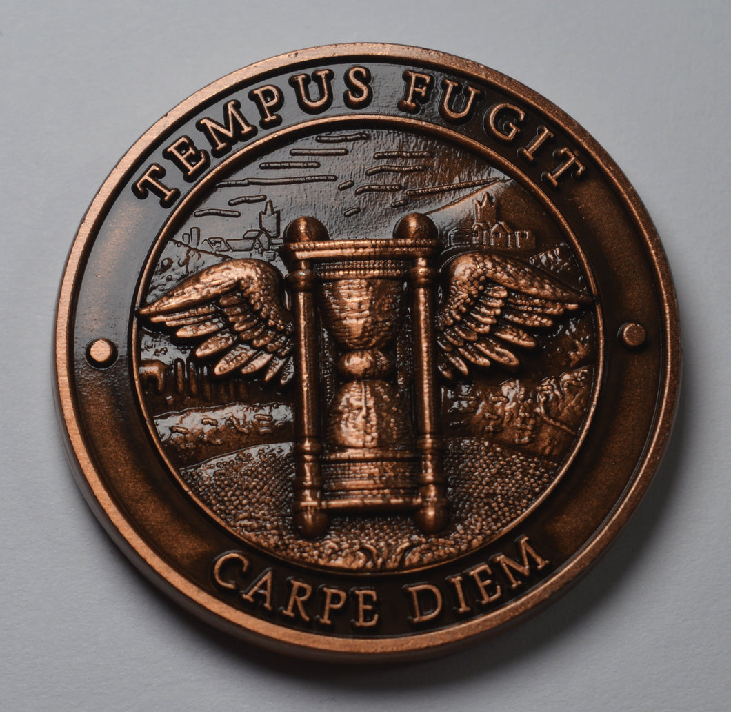 Memento Mori -Tempus Fugit' - Antique Copper