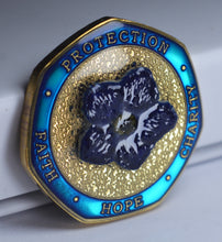 Load image into Gallery viewer, Masonic Forget Me Not - 24ct Gold with embroidery &amp; Epoxy