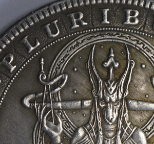 Morgan Silver Dollar 1899. Anubis/Egyptian