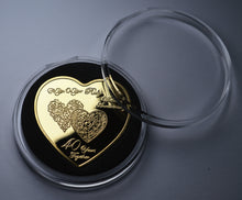 Load image into Gallery viewer, On Your 40th Ruby Wedding Anniversary - Gold Heart