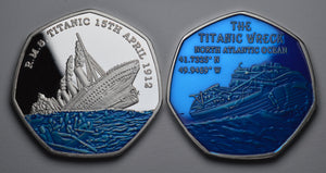 RMS Titanic - Silver - Blue Enamel