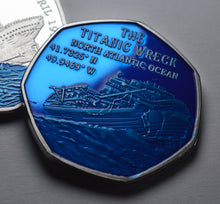 Load image into Gallery viewer, RMS Titanic - Silver - Blue Enamel