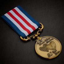 Load image into Gallery viewer, On Our 20th Porcelain Wedding Anniversary Medal - Antique Gold