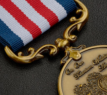 Load image into Gallery viewer, On Our 10th (Titanium) Wedding Anniversary Medal in Case - Antique Gold