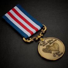 Load image into Gallery viewer, On Our 5th Wooden Wedding Anniversary Medal - Antique Gold