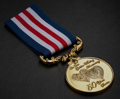 50th Golden Wedding Anniversary Medal 'Distinguished Service & Bravery in the Field'