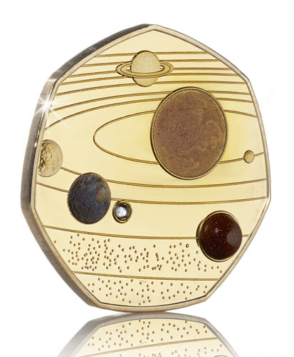 Our Solar System - 24ct Gold with Diamante, Colour and Shimmer/Sparkle Elements