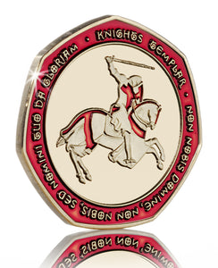 Knights Templar - 24ct Gold with Red Enamel