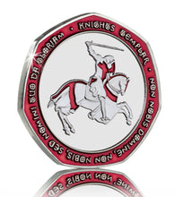 Load image into Gallery viewer, Knights Templar - Silver with Red Enamel