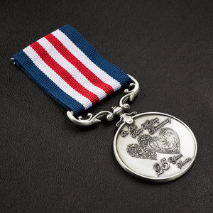 Our 25th Silver Wedding Anniversary Medal 'Distinguished Service & Bravery in the Field' in Case - Antique Silver