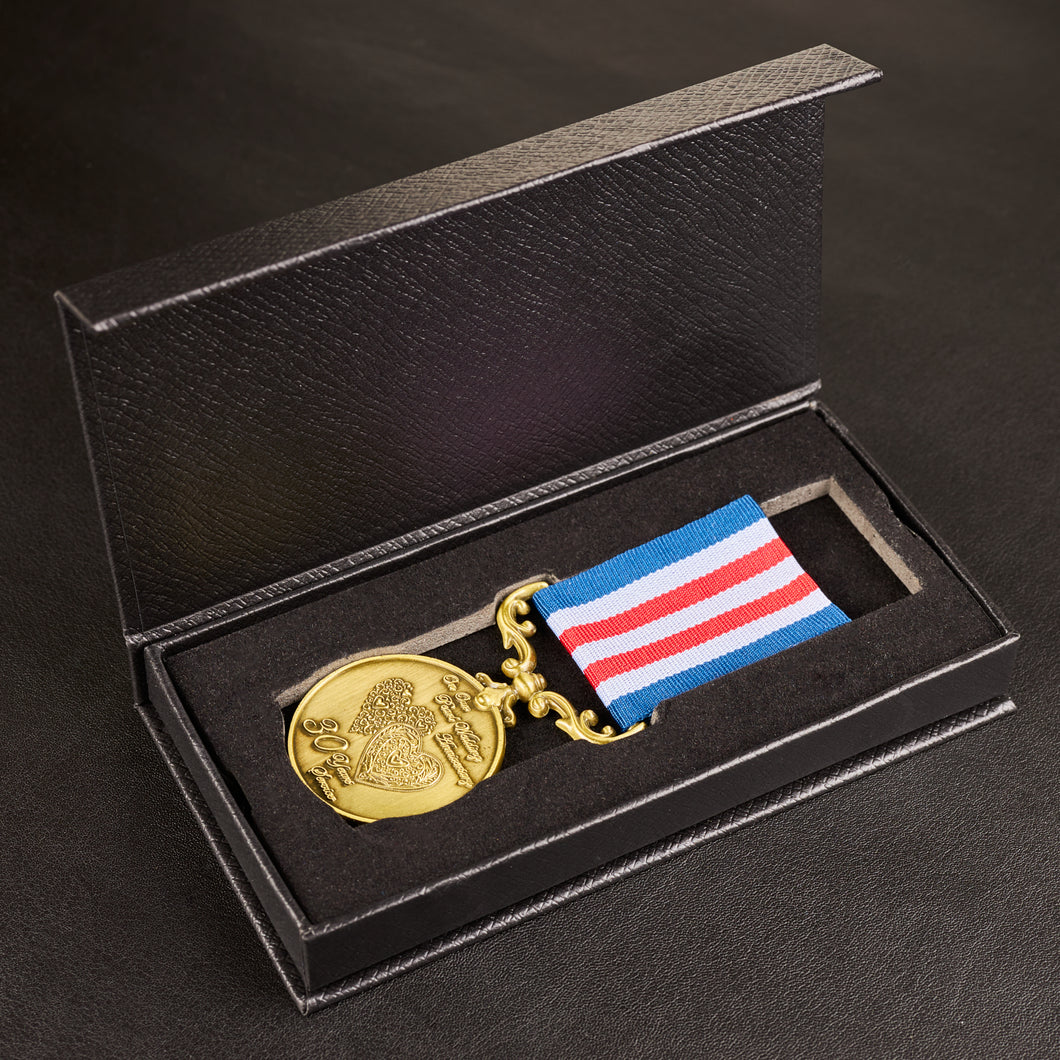 Our 30th Pearl Wedding Anniversary Medal 'Distinguished Service & Bravery in the Field' in Case - Antique Bronze