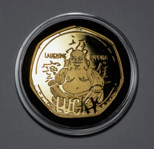 Load image into Gallery viewer, Laughing Buddha Lucky Coin - 24ct Gold