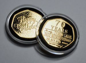 70th Birthday 'But Who's Counting' - 24ct gold