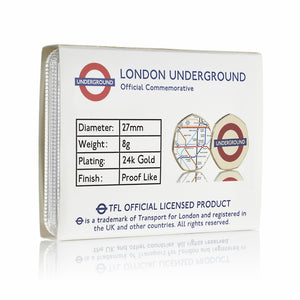 London Underground Official Full Colour Commemorative in Case - 24ct Gold