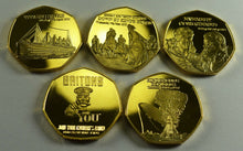 Load image into Gallery viewer, Full Set of 20th Century News/Events 24ct Gold Commemoratives in Presentation/Display Case